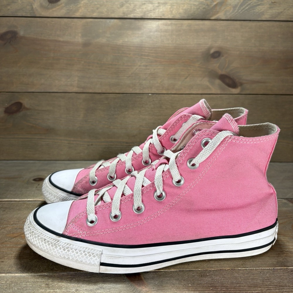 converse all star chuck taylor womens size 8 shoes pink hightop sneakers